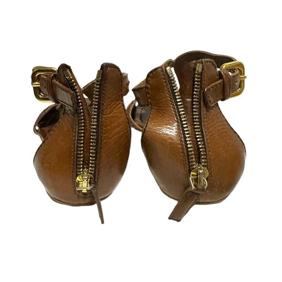 Prada Flat Gladiator Sandals, Brown Leather, Size 38.5 EU, with a Dust Bag - Picture 4 of 11